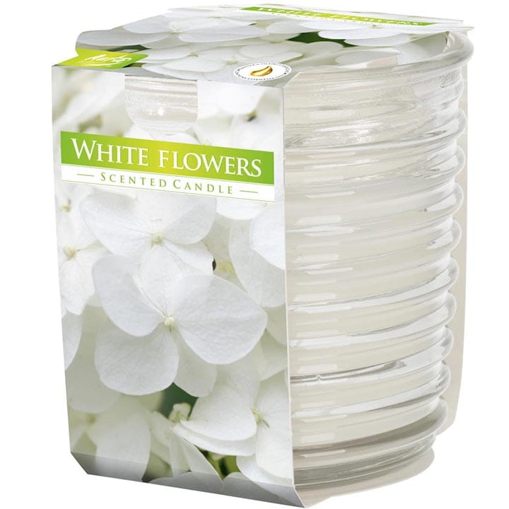 ŚWIECA ZAPACHOWA W SZKLE WHITE FLOWERS