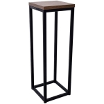 Kwietnik LOFT  H-60 cm kwadrat czarny ZŁOTY