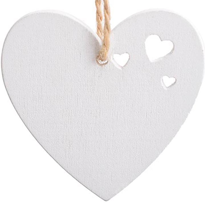 ZAWIESZKA SERCE 10SZT BIAŁA