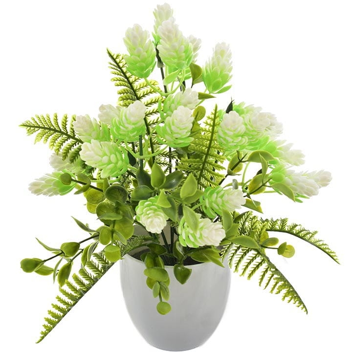 KOMPOZYCJA Z GAŁĄZEK SZYSZEK CHMIELU 30CM