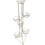 KWIETNIK METALOWY NA KWIATY ZŁOTY 117 cm (6 donic)