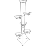 KWIETNIK METALOWY NA KWIATY SREBRNY 117 cm (6 donic)