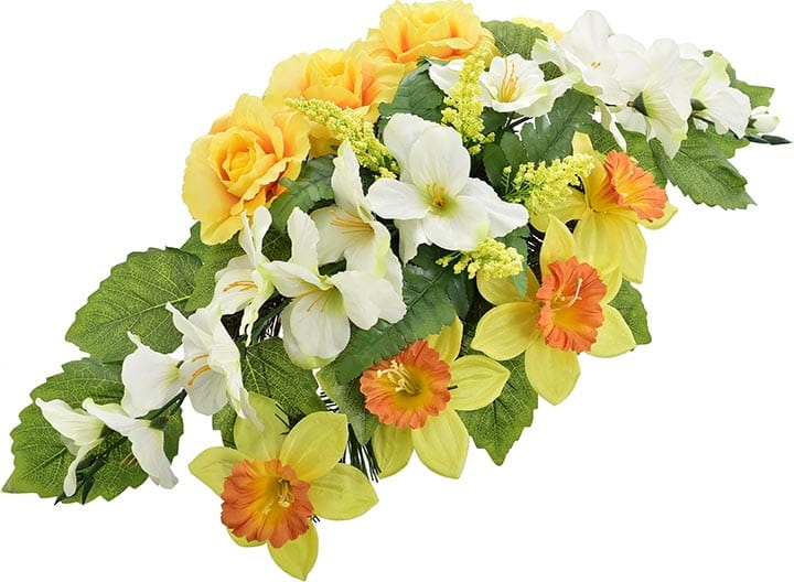 KOMPOZYCJA WIOSENNA ŻONKIL PAPROĆ Z DODATKAMI