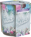 ŚWIECA ZAPACHOWA W SZKLE LET'S CELEBRATE