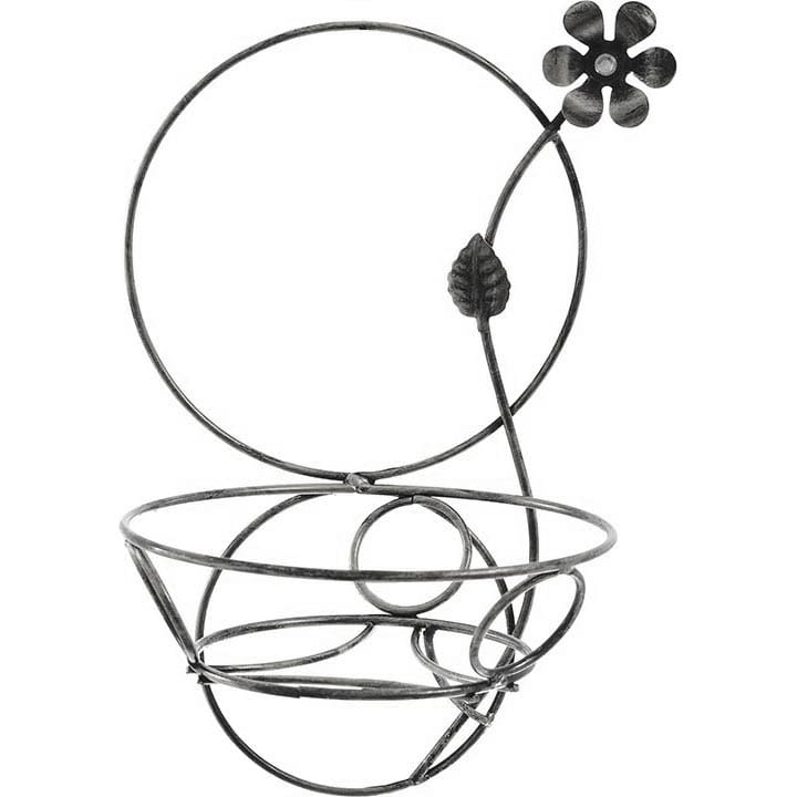 KWIETNIK ŚCIENNY WISZĄCY  SREBRNY KWIAT