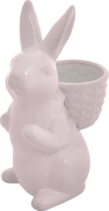 FIGURKA CERAMICZNA ZAJĄCZEK Z KOSZYKIEM H-27 CM