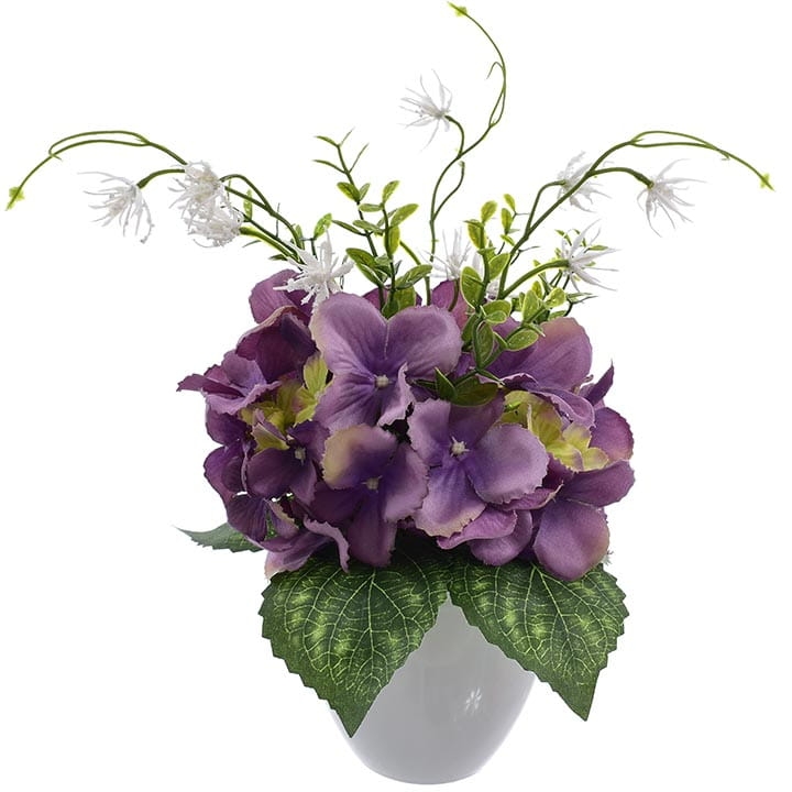 HORTENSJA Z DODATKAMI W DONICZCE 20 CM