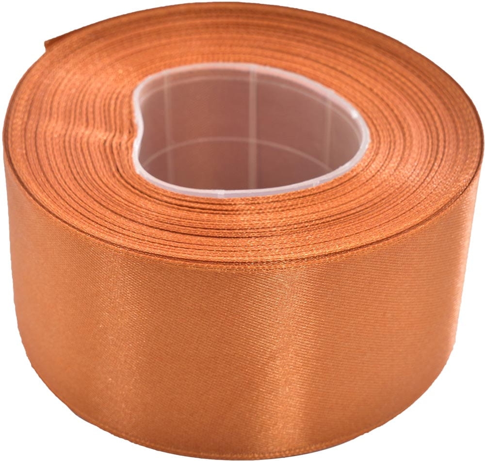 WSTĄŻKA SATYNOWA 50 MM x 32 M MIEDZIANA