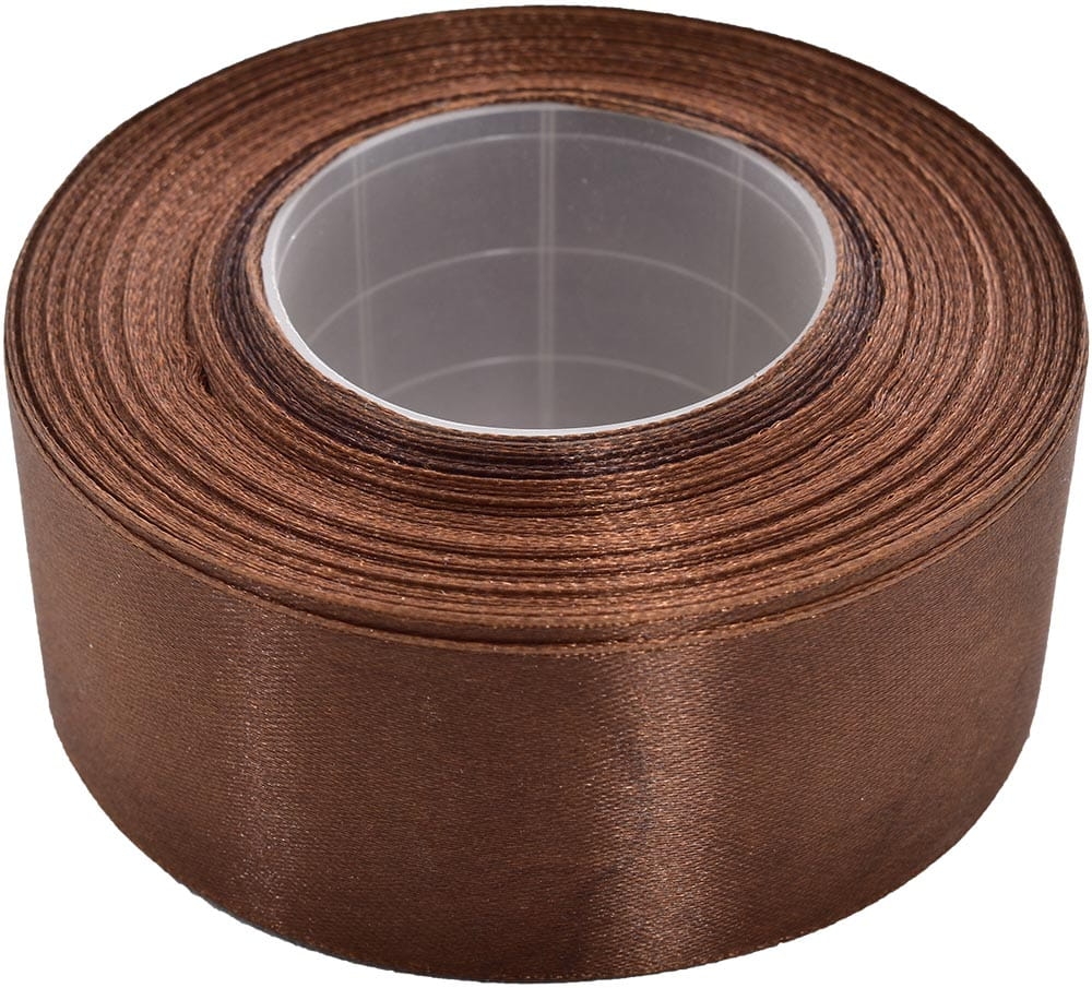 WSTĄŻKA SATYNOWA 50 MM x 32 M BRĄZOWA