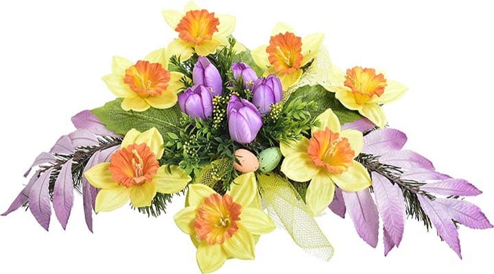 KOMPOZYCJA WIELKANOCNA  ŻONKIL I TULIPAN