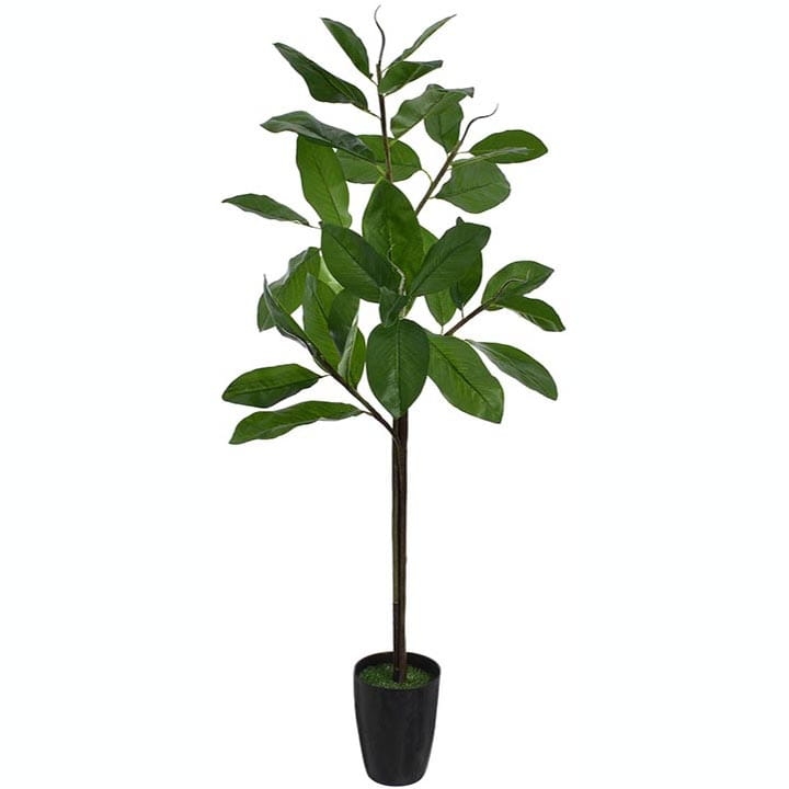 KOMPOZYCJA LIŚĆ MAGNOLIA W DONICZCE 110CM