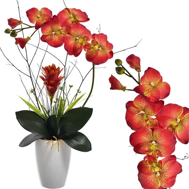 STORCZYK W DONICY Z KWIATEM ANANASA 58 CM