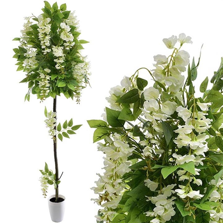 KOMPOZYCJA DRZEWKO SZTUCZNE ROŚLINY WISTERIA 130 CM