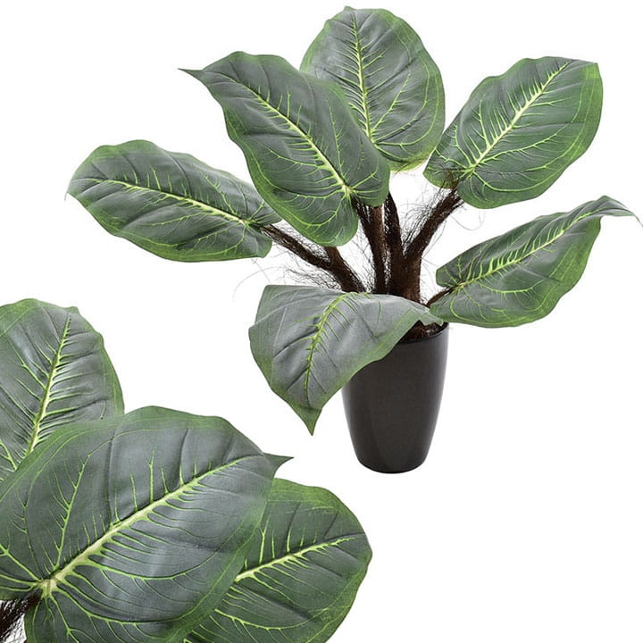 SZTUCZNE KWIATY ROŚLINA LIŚCIE KOMPOZYCJA DONICA 50 CM