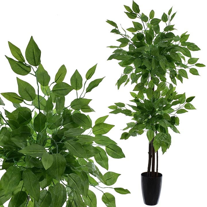 SZTUCZNE DRZEWKO FIKUS BENJAMIN ROŚLINA W DONICY 120 CM