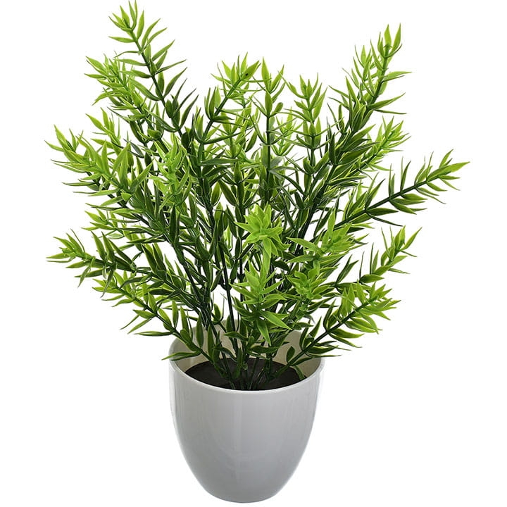 KOMPOZYCJA BAMBUS W DONICZCE 30 CM SZTUCZNE KWIATY GAŁĄZKI LIŚCIE