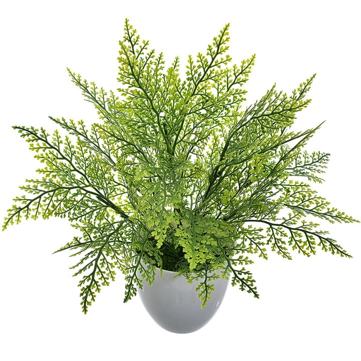 KOMPOZYCJA PAPROĆ W DONICZCE 30 CM SZTUCZNE KWIATY GAŁĄZKI LIŚCIE