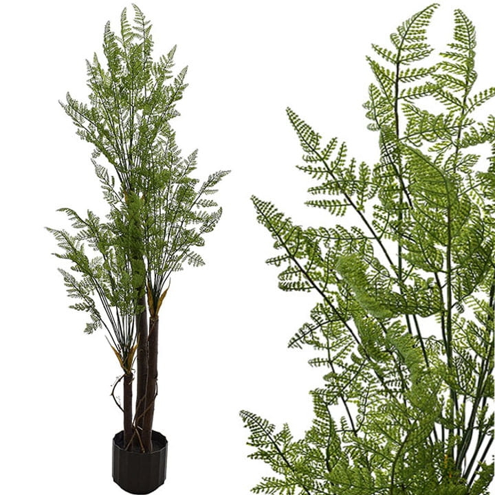 PAPROĆ SZTUCZNE DRZEWKO KWIATY DONICA DEKORACJA 140 CM