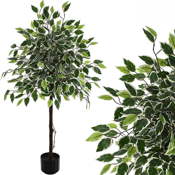 SZTUCZNE DRZEWKO BENJAMIN FIKUS W DONICY KOMPOZYCJA DEKORACJA DO DOMU BIURA HOTELU BARU RESTAURACJI  100 CM