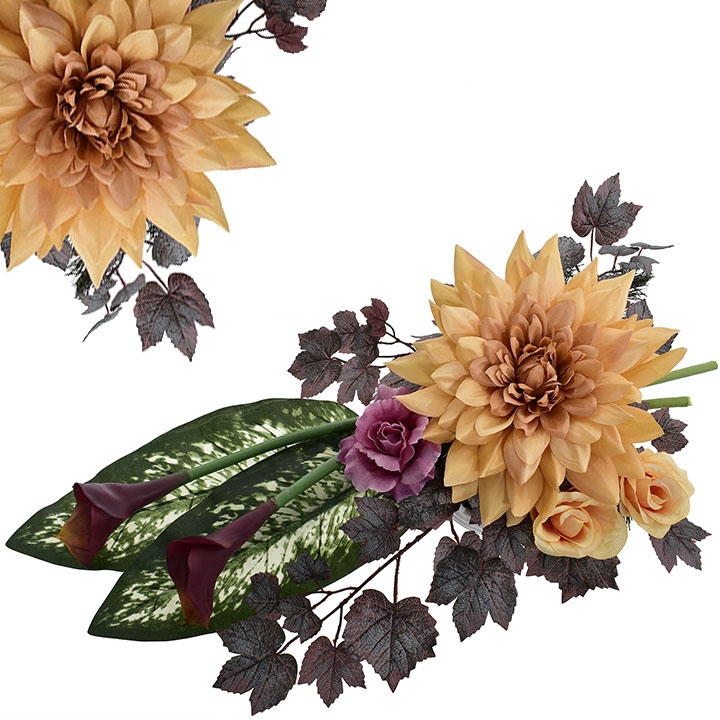 STROIK NA CMENTARZ KOMPOZYCJA NA GRÓB POMNIK SZTUCZNE KWIATY OZDOBA