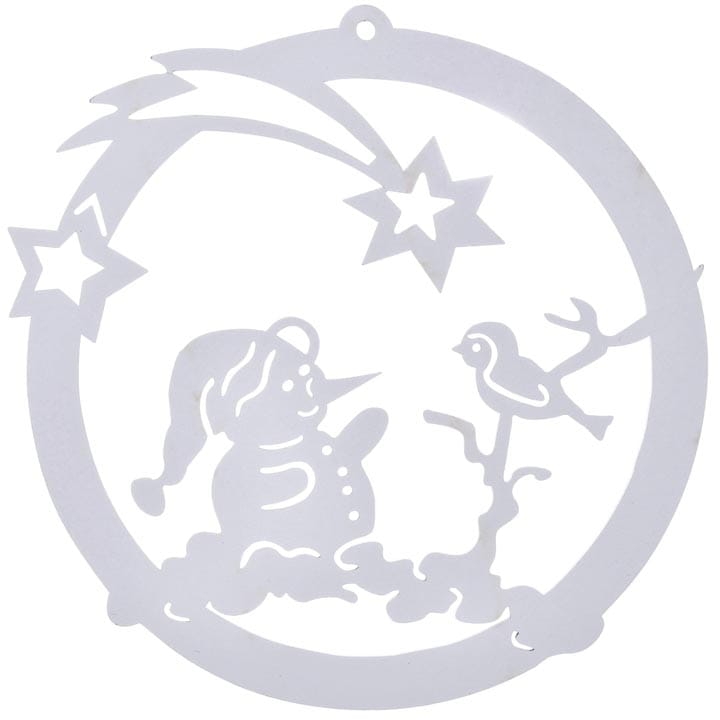 ZAWIESZKA ŚWIĄTECZNA DREWNO AŻUR 3 SZT. BAŁWANEK