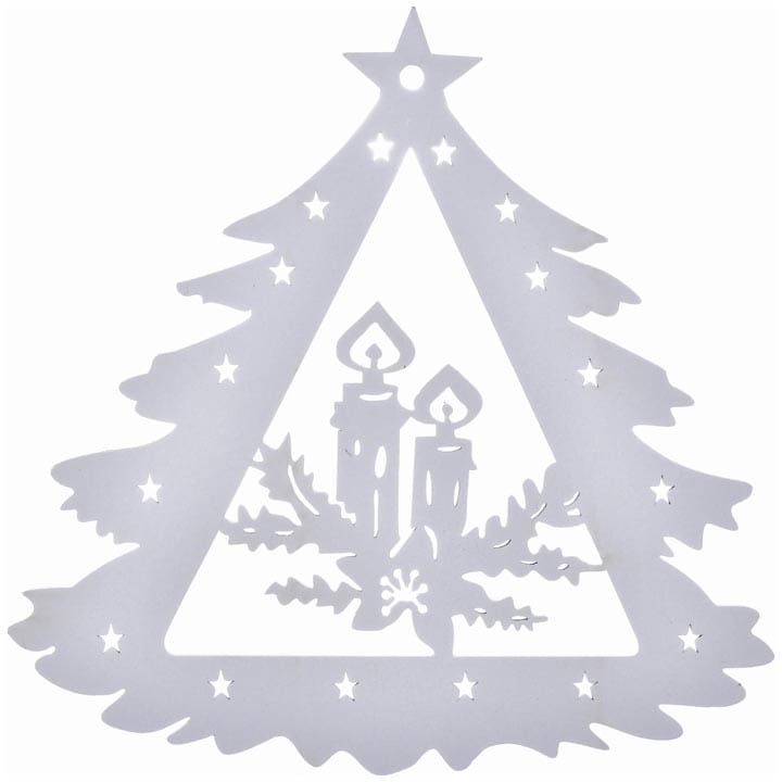 ZAWIESZKA ŚWIĄTECZNA DREWNO AŻUR 3 SZT. CHOINKA