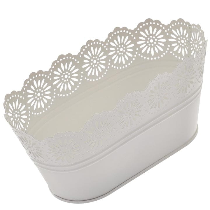 OSŁONKA NA DONICZKĘ METAL OWAL MAŁA KORONKA