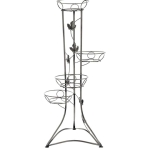 KWIETNIK METALOWY NA KWIATY 95cm (4 donice, z liściem)