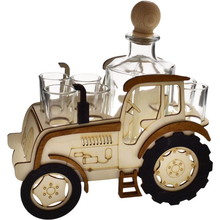 KARAFKA TRAKTOR BUTELKA + 6 KIELISZKÓW 500 ML