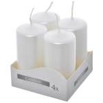 ŚWIECA WOTYWNA KOLOR BIAŁA PERŁA 40/ 80 X 4 SZT.