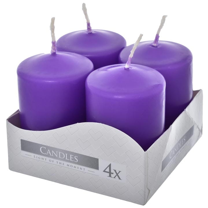 ŚWIECA WOTYWNA FIOLET 40/ 60 X 4 SZT