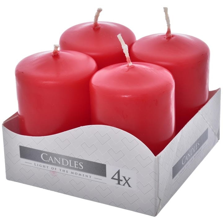 ŚWIECA WOTYWNA CZERWONA 40/ 60 X 4 SZT