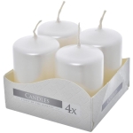 ŚWIECA WOTYWNA KOLOR BIAŁA PERŁA 40/ 80 X 4 SZT.