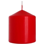 ŚWIECA WALEC KOLOR CZERWONY 80/90 BISPOL