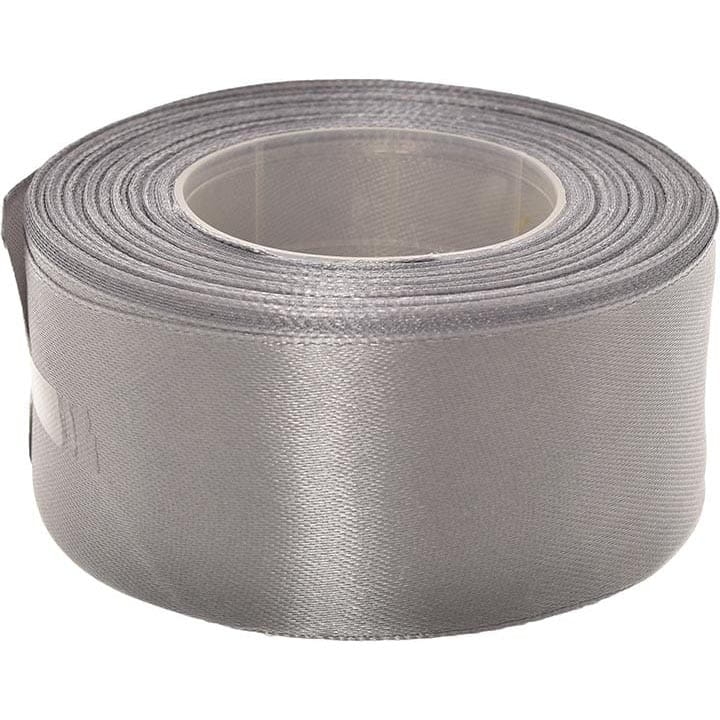 WSTĄŻKA SATYNOWA 38 MM x 32 M SREBRNA