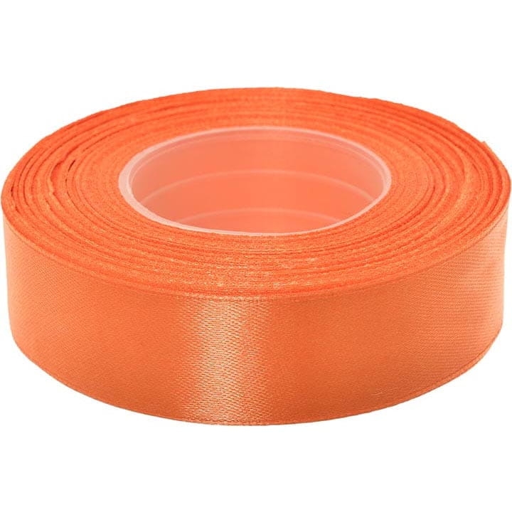 WSTĄŻKA SATYNOWA 25 MM x 32 M POMARAŃCZOWA