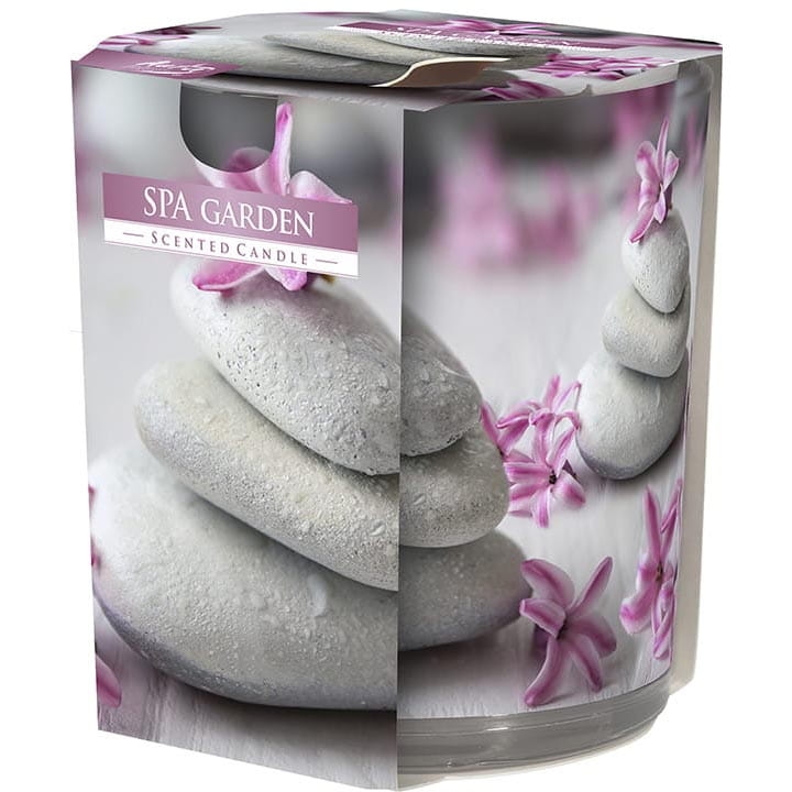 ŚWIECA ZAPACHOWA W SZKLE OGRÓD SPA BISPOL