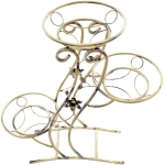 KWIETNIK METALOWY NA KWIATY 94cm (3 donice, z kwiatem)