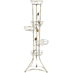 KWIETNIK METALOWY NA KWIATY 117 cm (5 donic, z liściem)