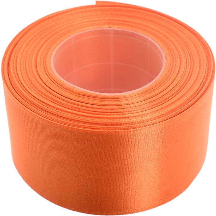WSTĄŻKA SATYNOWA 50 MM x 32 M POMARAŃCZOWA