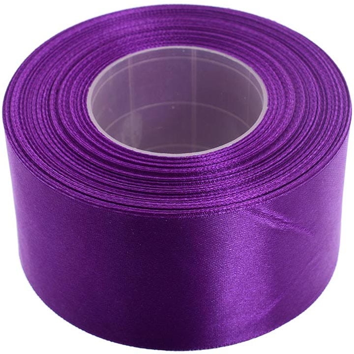 WSTĄŻKA SATYNOWA 50 MM FIOLETOWA